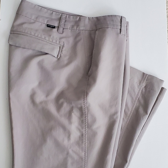 PATAGONIA Casual Pants Women's Size 12 Neutral Colour Straight Leg High-waisted - Picture 1 of 13